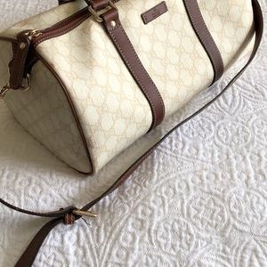 Gucci Joy Boston bag ivory monogram satchel